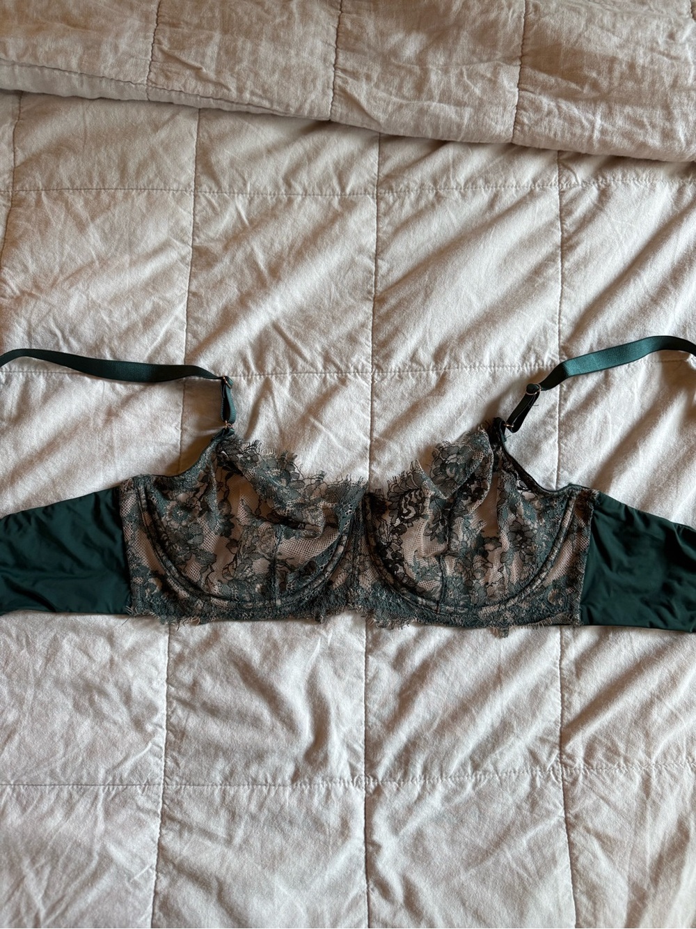 free people Lace Underwire Bra - Dark Green 36DD